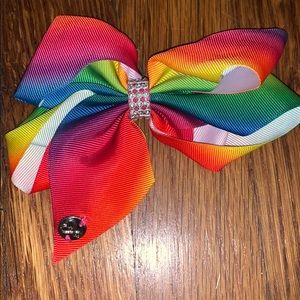 rainbow mini jojo bow